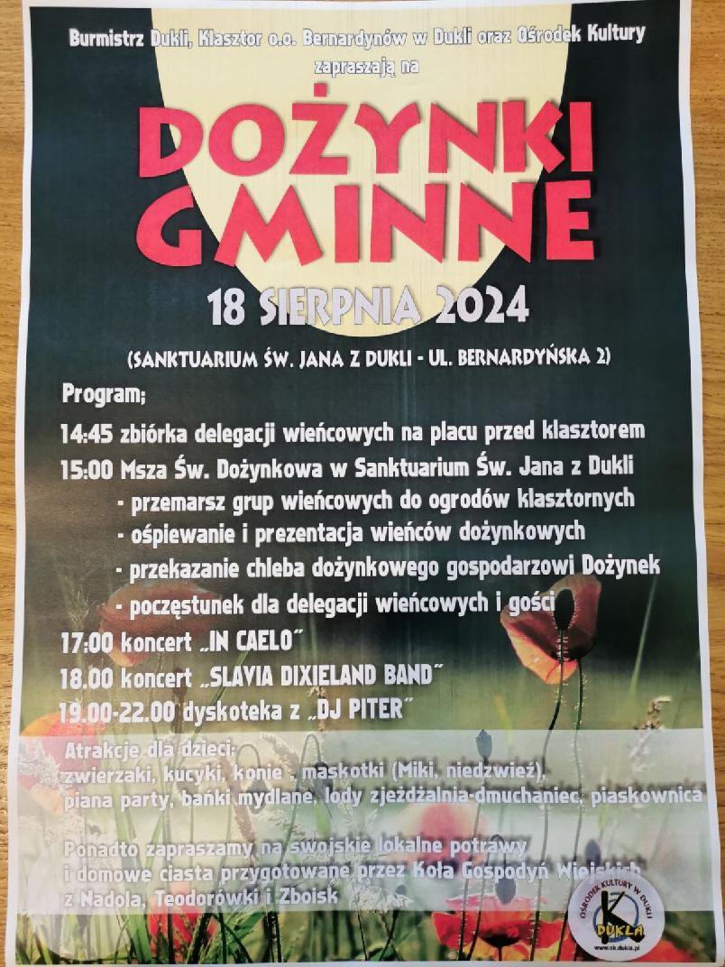 Dożynki Gminne – zapraszamy